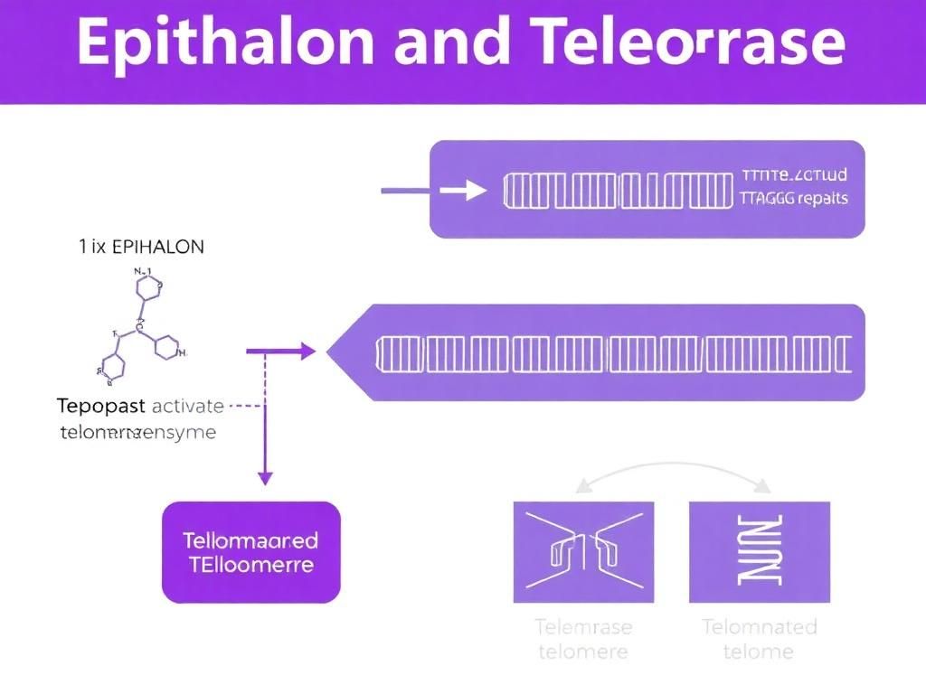 Epithalon tetrapeptide activating telomerase enzyme to extend TTAGGG telomere repeat sequences on chromosome ends